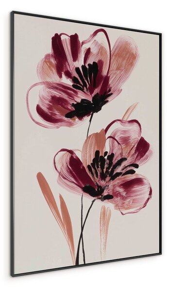 Tištěný obraz s rámem/na plátně 70x100 cm Burgundy Blooms – Styler