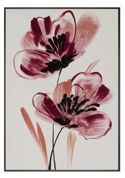 Tištěný obraz s rámem/na plátně 70x100 cm Burgundy Blooms – Styler