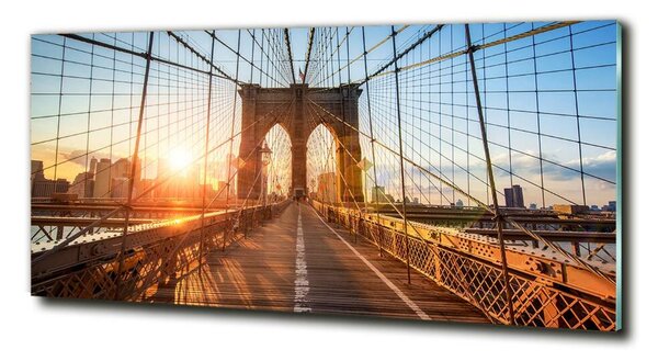 Moderní skleněný obraz z fotografie Brooklynský most osh-87335557