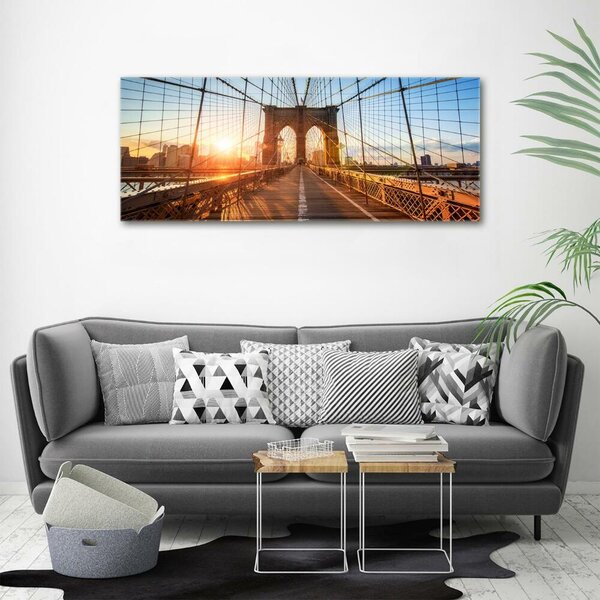 Moderní skleněný obraz z fotografie Brooklynský most osh-87335557