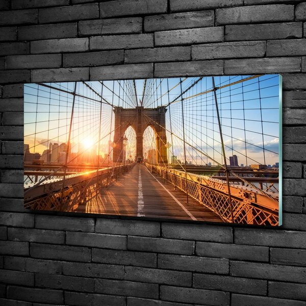 Moderní skleněný obraz z fotografie Brooklynský most osh-87335557