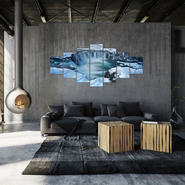 Obraz - Vodopád Bohů, Island (210x100 cm)