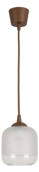 Brilagi - LED Lustr na lanku RETRO GLASS 1xE27/60W/230V pr. 14 cm hnědá/bílá