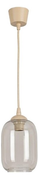 Brilagi - LED Lustr na lanku R GLASS 1xE27/60W/230V pr. 14 cm béžová/kouř šedá