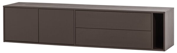 WOOOD Hnědý dřevěný TV stolek Settle Down 200 x 44 cm