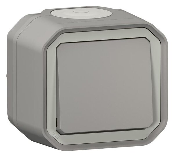 Legrand - Schodišťový vypínač č. 6 PLEXO IP55 šedá