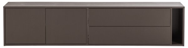 WOOOD Hnědý dřevěný TV stolek Settle Down 200 x 44 cm