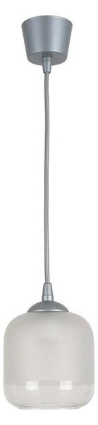 Brilagi - LED Lustr na lanku RETRO GLASS 1xE27/60W/230V pr. 14 cm stříbrná/bílá