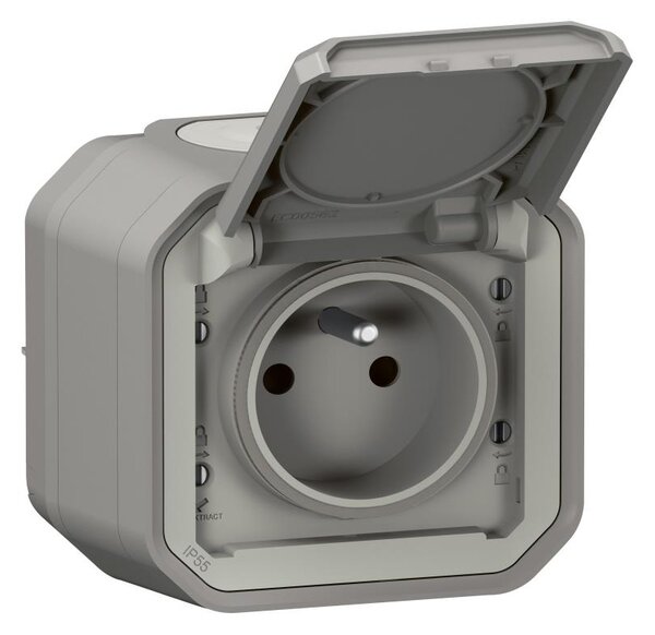 Legrand - Venkovní zásuvka 250V/16A PLEXO IP55 šedá