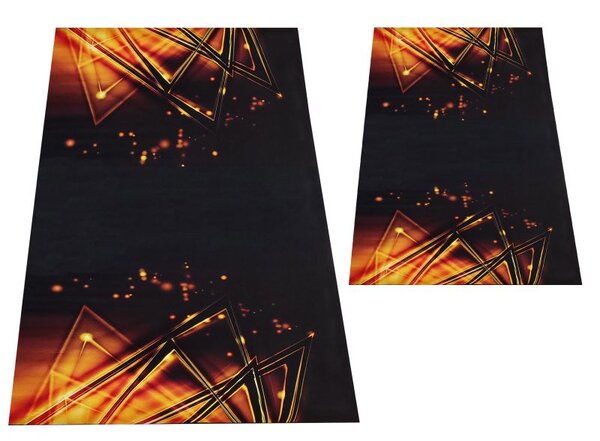 Makro Abra Moderní kusový koberec BLACK and GOLD N 14 protiskluzový černý zlatý Rozměr: 80x150 cm