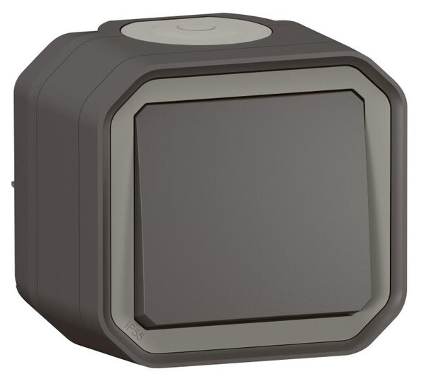 Legrand - Schodišťový vypínač č. 6 PLEXO IP55 antracit