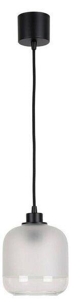 Brilagi - LED Lustr na lanku RETRO GLASS 1xE27/60W/230V pr. 14 cm černá/bílá