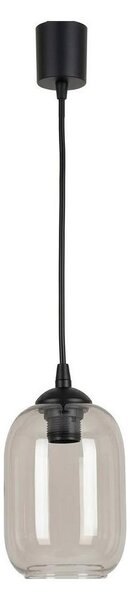 Brilagi - LED Lustr na lanku R GLASS 1xE27/60W/230V pr. 14 cm černá/kouř šedá
