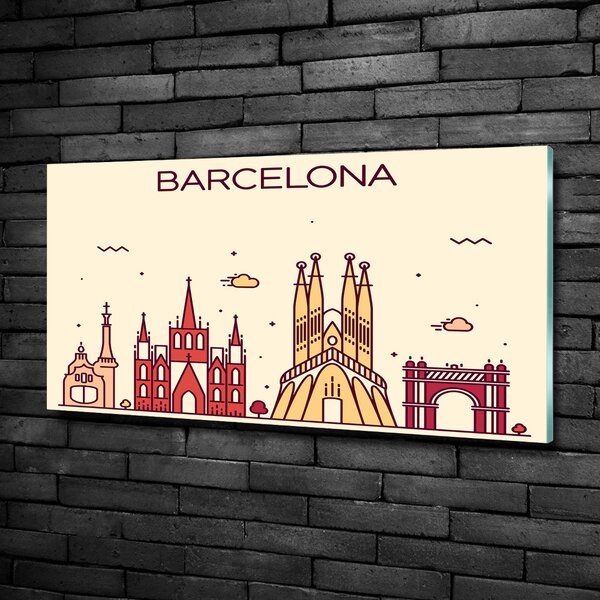 Foto obraz fotografie na skle Nápis Barcelona osh-87486158