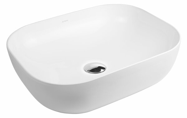 Oltens Josen umyvadlo 50x39.5 cm oválné na pult bílá lesk 40305000