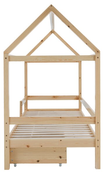 KONDELA Montessori postel, 90x200, přírodní, masiv, NOEMA