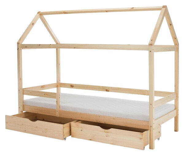 KONDELA Montessori postel, 90x200, přírodní, masiv, NOEMA