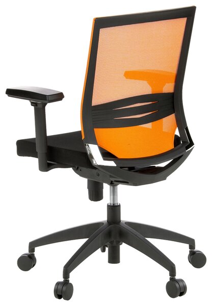 OTOČNÁ ŽIDLE, síťovina, plochá tkanina, oranžová, černá MID.YOU - Online Only kancelářské židle, Online Only