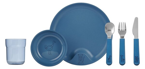 Dětský jídelní set Mio, 6ks, 12m+, Mepal, modrý