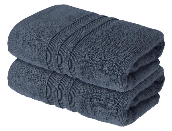 Livarno® Froté ručník Zero Twist, 50 x 100 cm, 500 g/m2, 2 kusy (modrá) (100398571002)