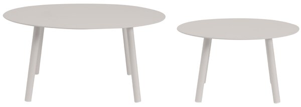 Bizzotto Světle šedý zahradní set stolků Aminta 60/80 cm