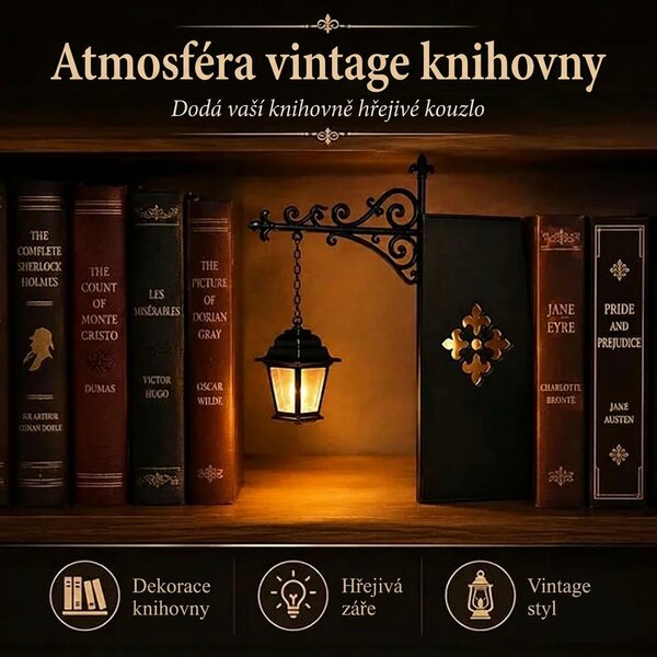 Shelfwisp™ Duchovní Lucerna Na Knihovnu – 2 Ks