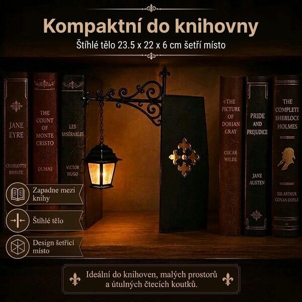 Shelfwisp™ Duchovní Lucerna Na Knihovnu – 2 Ks