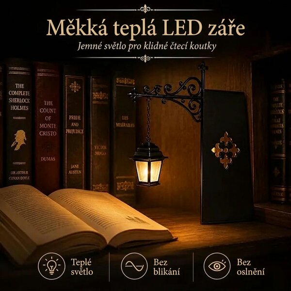 Shelfwisp™ Duchovní Lucerna Na Knihovnu – 2 Ks