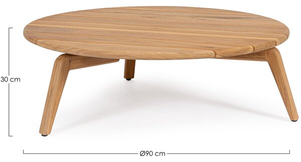 Bizzotto Dřevěný zahradní stolek Eularia Ø90 cm