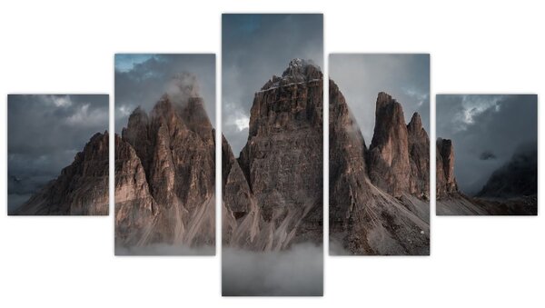Obraz - Tři Zuby, Italské Dolomity (125x70 cm)