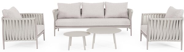 Bizzotto Světle šedý zahradní set stolků Aminta 60/80 cm