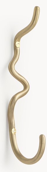 Ručně vyrobený mosazný nástěnný háček Curvature