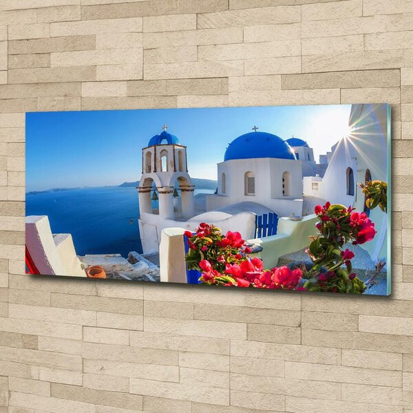 Fotoobraz skleněný na stěnu do obýváku Santorini Řecko osh-87829826