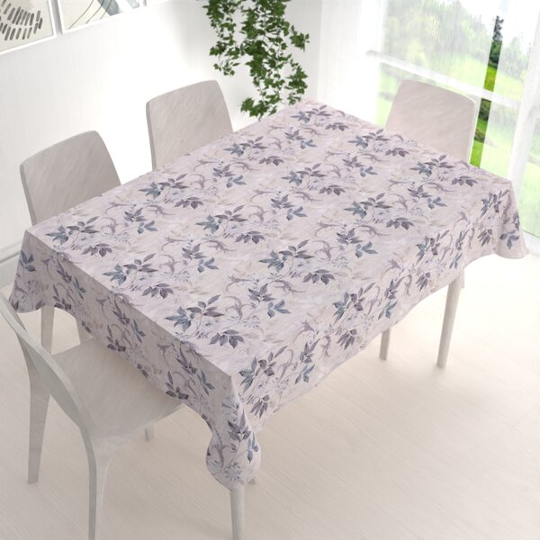 Biante Dekorační obdélníkový ubrus PML-053 Pnoucí lístky na béžovém 50x100 cm