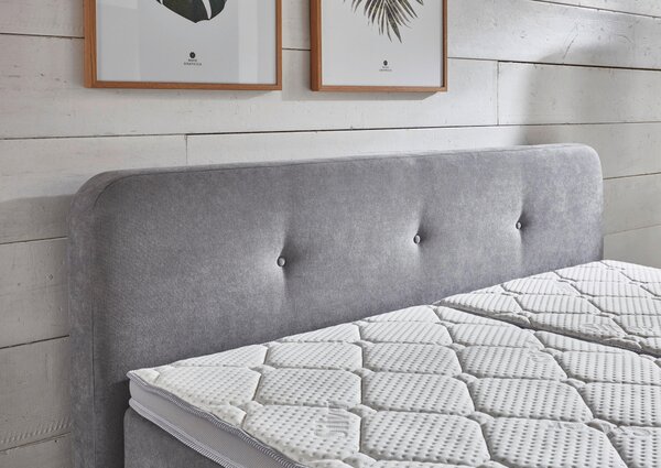 POSTEL BOXSPRING, 180/200 cm, světle šedá Livetastic - Postele s úložným prostorem, Online Only