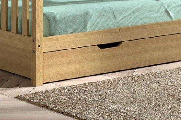 Vipack Dubová zásuvka k posteli Nature 199 x 94 cm
