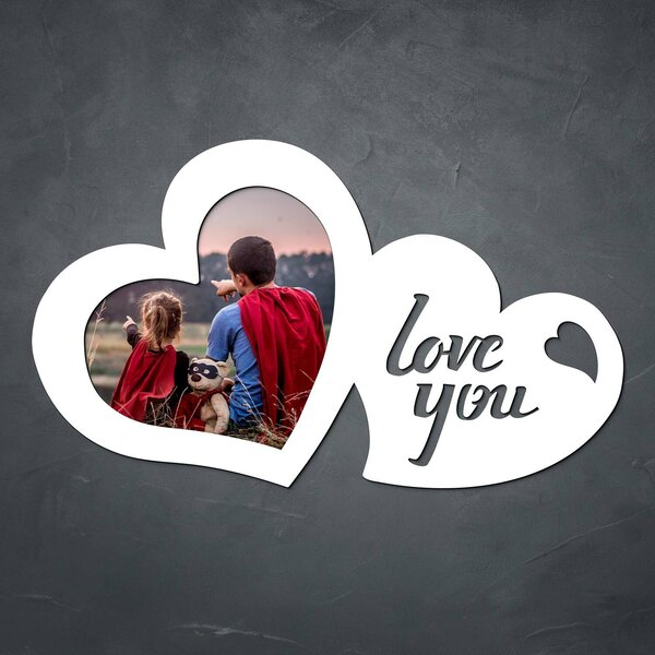 DUBLEZ | Dřevěný fotorámeček - Love you