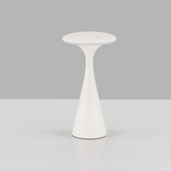 Nova Luce Bílá kovová nabíjecí stolní LED lampa Grigio