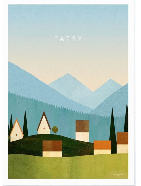 Plakát 30x40 cm Tatry – Travelposter