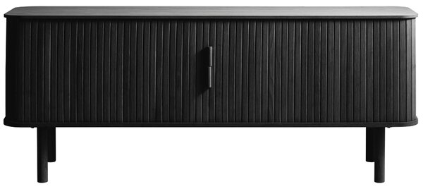 Unique Furniture Černý dubový TV stolek Cavo 160 x 40 cm