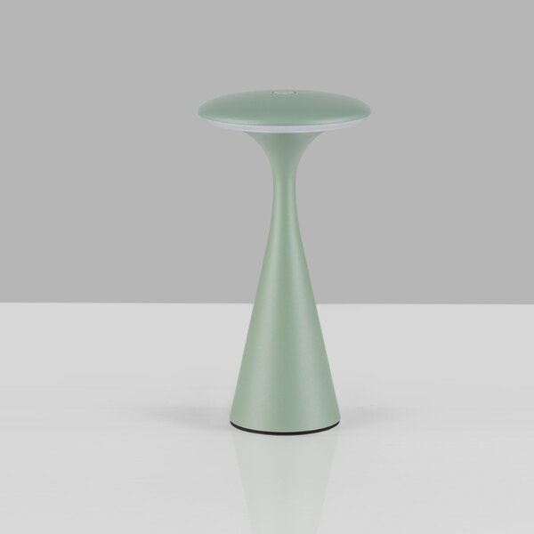 Nova Luce Zelená kovová nabíjecí stolní LED lampa Grigio