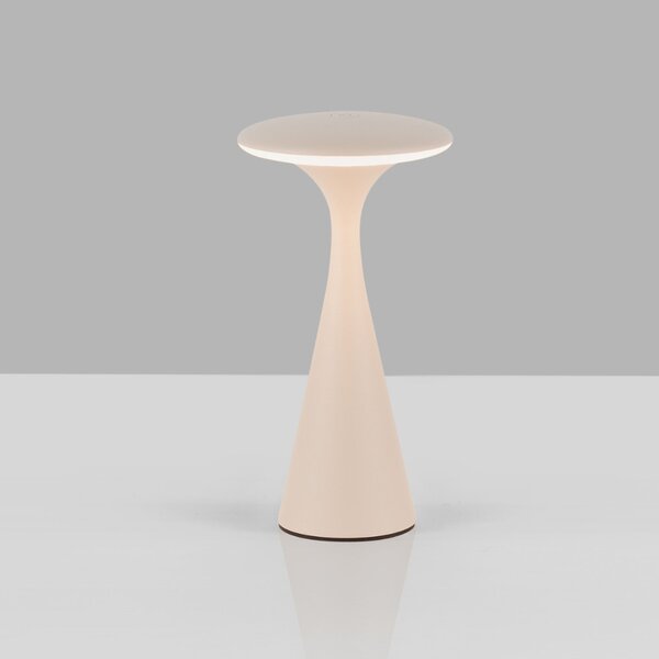 Nova Luce Béžová kovová nabíjecí stolní LED lampa Grigio