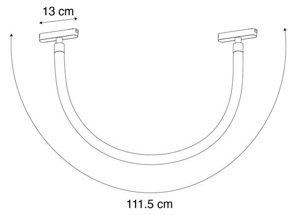 Moderní bílé závěsné svítidlo pro jednofázový kolejnicový systém 8W 3000K - Magnetic Tautau