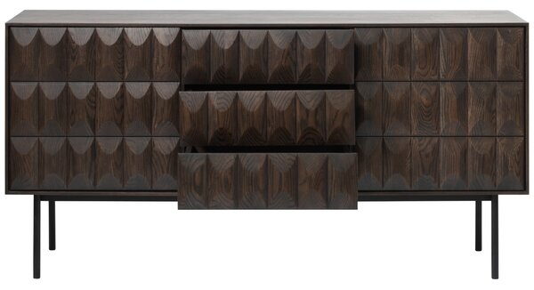 Unique Furniture Tmavě hnědá dubová komoda Latina 160 x 45 cm