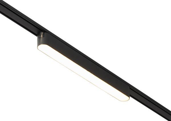 Moderní černé kolejnicové bodové svítidlo 1-fázové 10W 3000K - Magnetic Marra