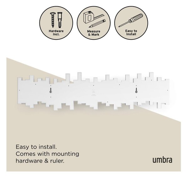 Bílý plastový nástěnný věšák 72 cm Sticks – Umbra