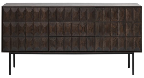 Unique Furniture Tmavě hnědá dubová komoda Latina 160 x 45 cm