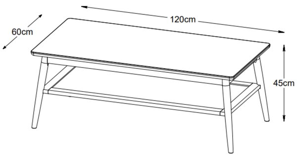 -25 % Dny MOMENTI– Unique Furniture Tmavě hnědý dubový konferenční stolek Barrali 120 x 60 cm