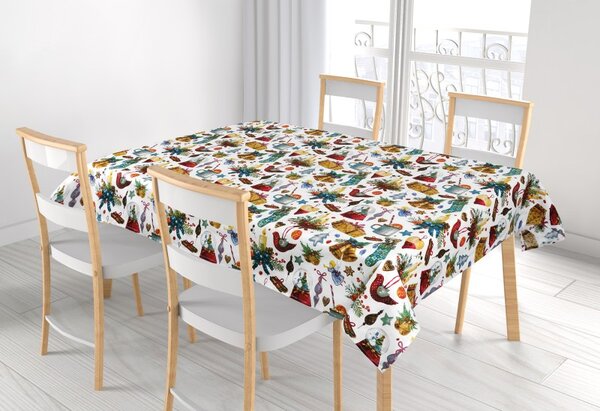 BELLATEX Ubrus VÁNOCE Červená, Zelená, Bílá 50x50 cm