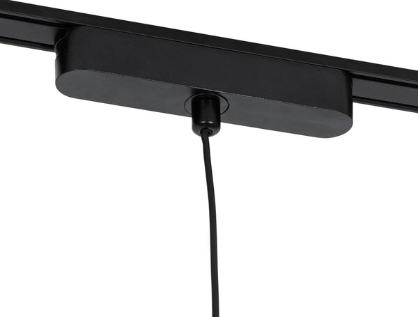 Moderní černá závěsná lampa pro jednofázový kolejnicový systém včetně LED - Magnetic Lance